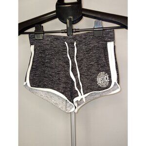Justice Active Kids Black White Athletic Girl's Shorts Size 10